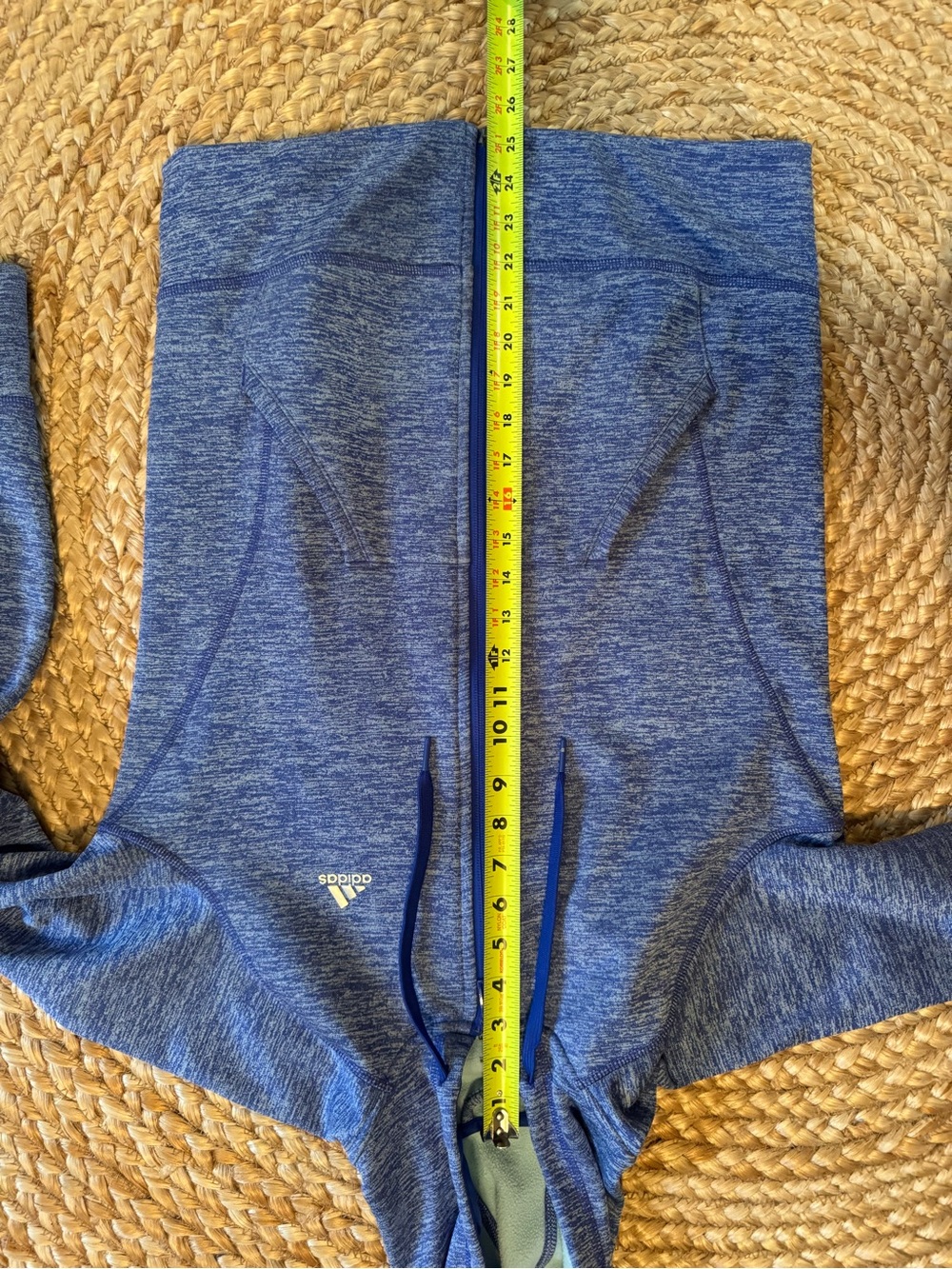 Adidas ClimaWarm Full Zip Hoodie Blue Womens Small Fleece Lined - Picture 11 of 11